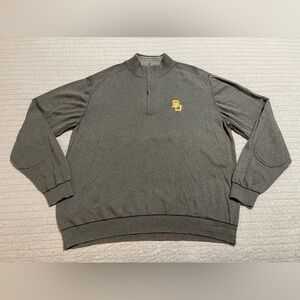 Cutter & Buck Baylor University Gray Broadview Half Zip Sweater Size XL MCS01424